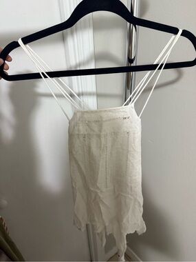 Women’s Cream Spaghetti-Strap Top